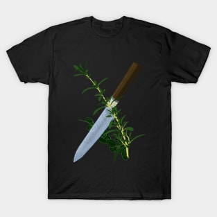 Japanese Knife in Herbs T-Shirt